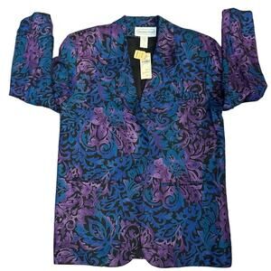 NWT vintage 90s colorful blazer by executive focus for casual corner size medium